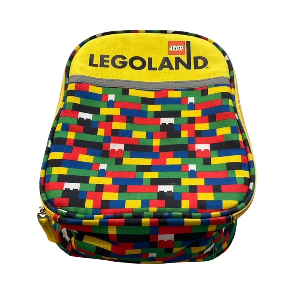 Lego Legoland Yellow and Red Blue Brick lunch bag